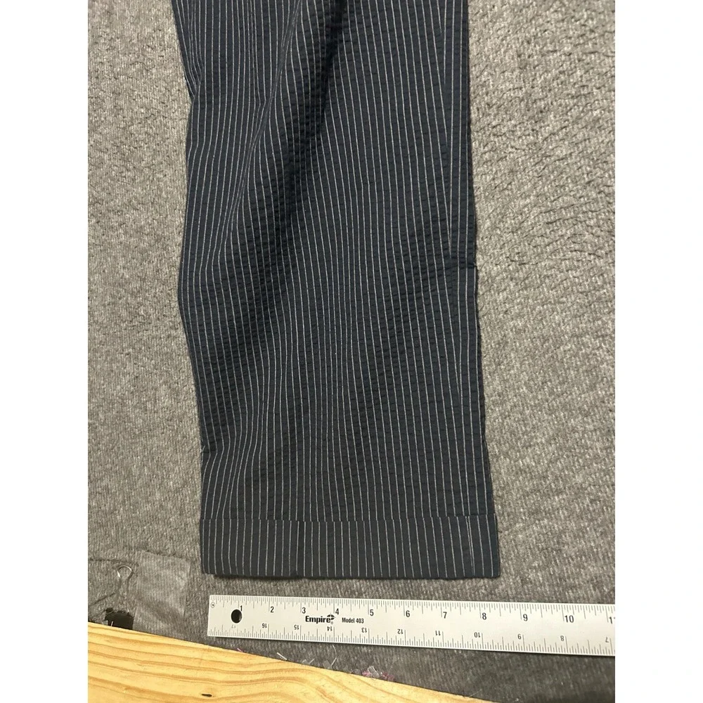 Jos a bank sport seersucker 2 piece suit mens blue size 46L cotton